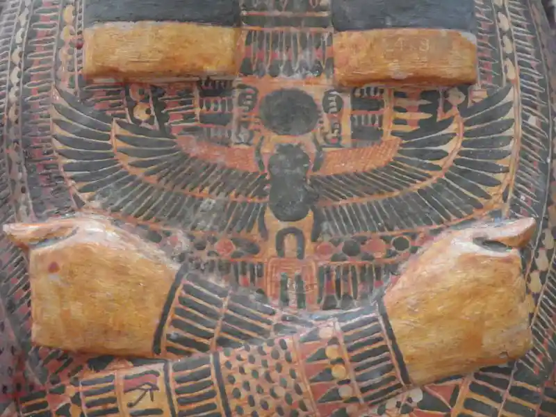 Winged scarab with solar disc on top Winged scarab with solar disc on top